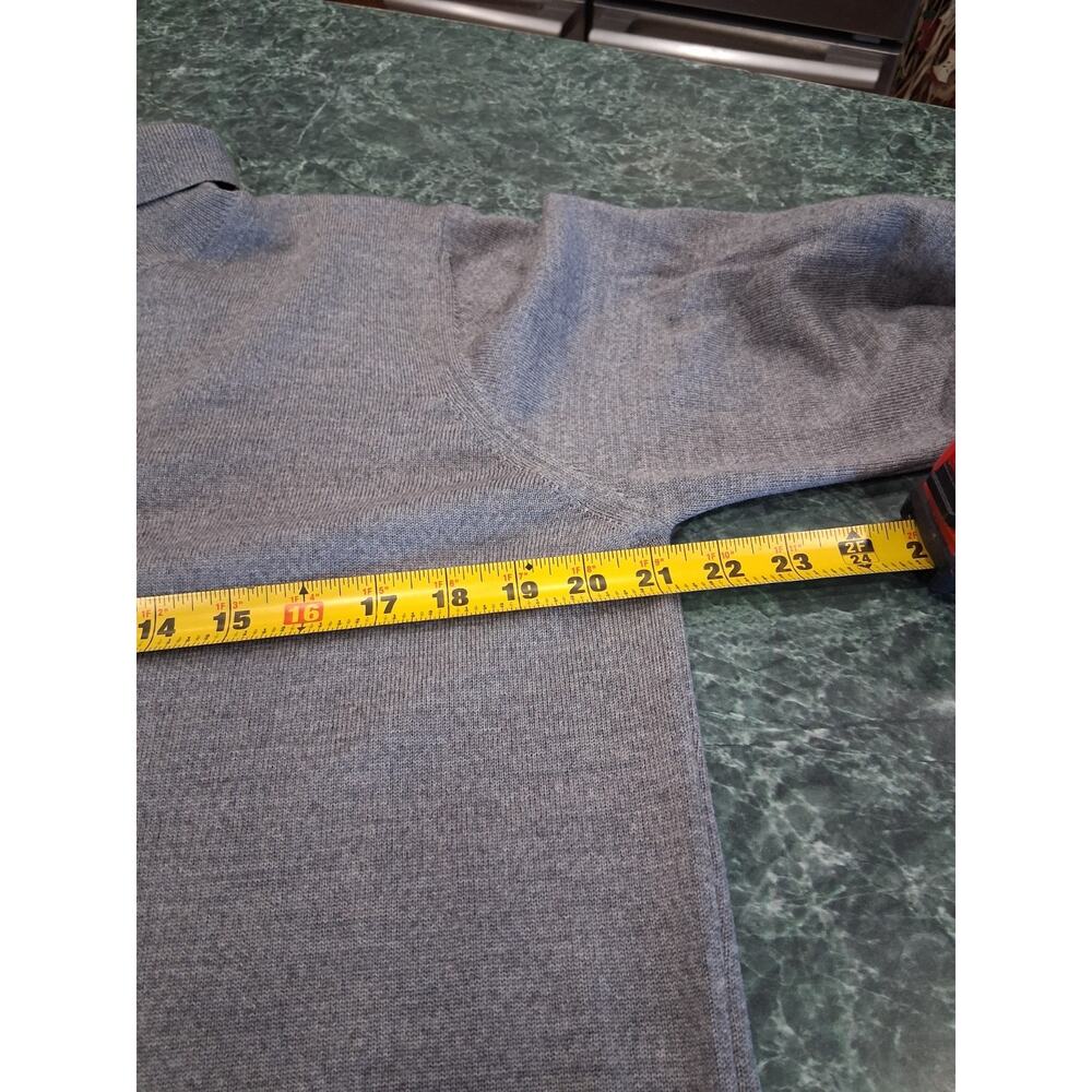 Chiara Marconi Pure New Merino 100% Wool Turtleneck Sweater Gray Italy XL Layer - Picture 7 of 10